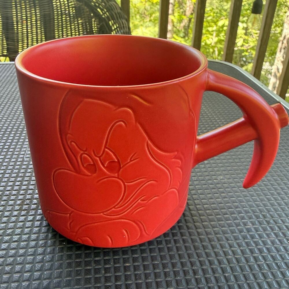 Hallmark Disney Grumpy Before Coffee Sculpted Red Ceramic Mug Snow White